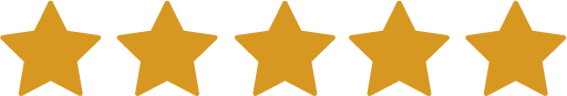 Five gold stars on a white background