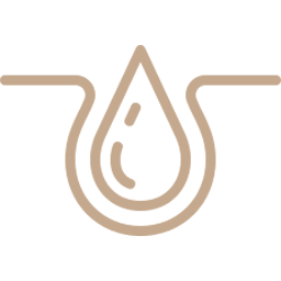 Logo of a water droplet with a stylized design on a white background